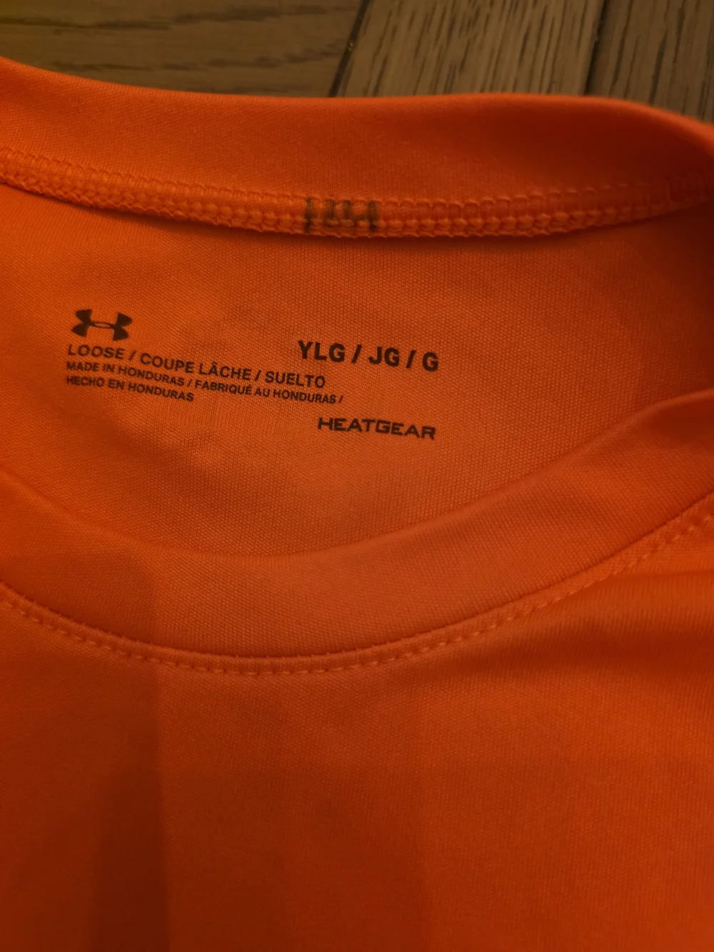 Under Armour Boys Bright Orange Short Sleeve Performance Tee with Bull Graphic